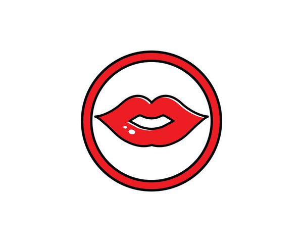 lips icon vector template