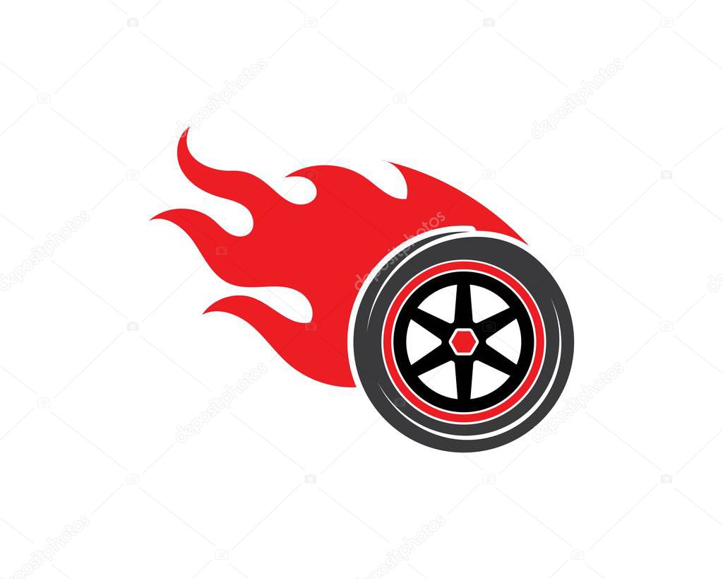 Tire illustration vector template