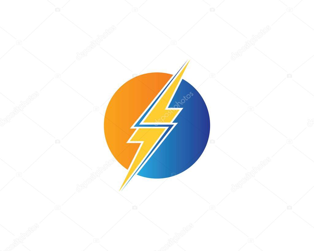 Flash power thunder illustration vector template