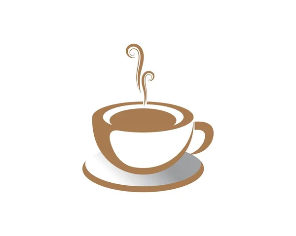 Kahve fincanı logo şablonu vektör simgesi — Stok Vektör
