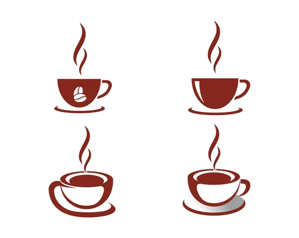 Tasse à café Logo Modèle icône vectorielle — Image vectorielle