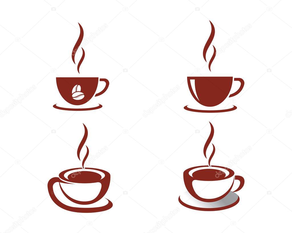 Coffee cup Logo Template vector icon design