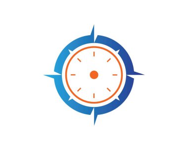 pusula logosu simgesi vektör şablonu