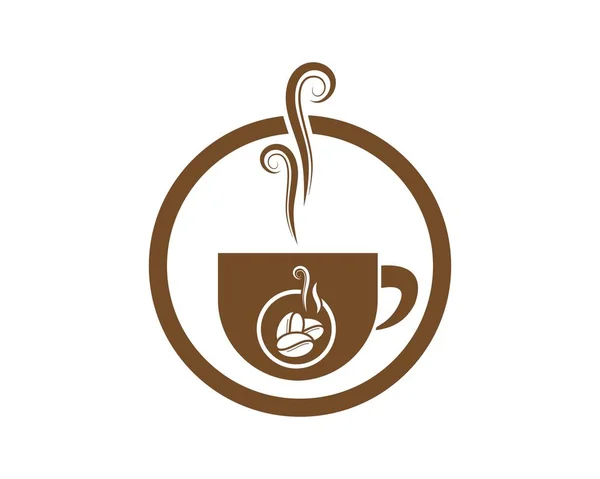 Kaffekopp logotyp Mall vektor ikon — Stock vektor