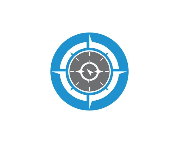 Modèle de logo boussole illustration d'icône vectorielle — Image vectorielle