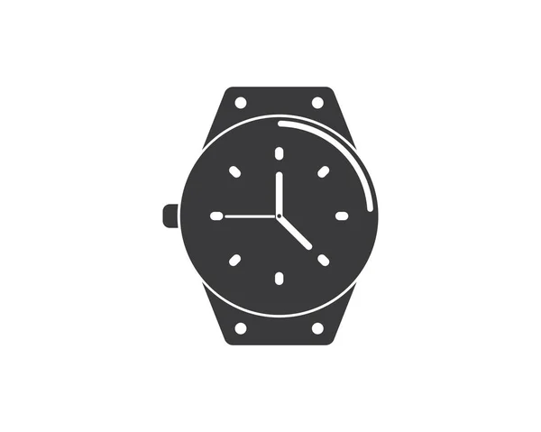 Diseño de plantilla de vector icono de reloj de pulsera — Vector de stock