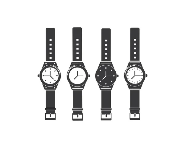 Diseño de plantilla de vector icono de reloj de pulsera — Vector de stock