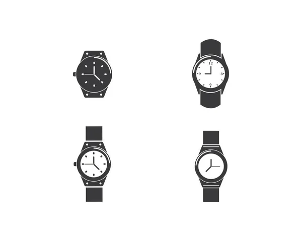 Diseño de plantilla de vector icono de reloj de pulsera — Vector de stock