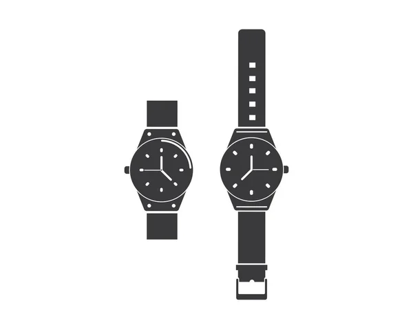 Design modello vettoriale icona orologio da polso — Vettoriale Stock