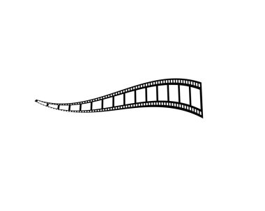 filmstrip Logo Şablonvektör illüstrasyon