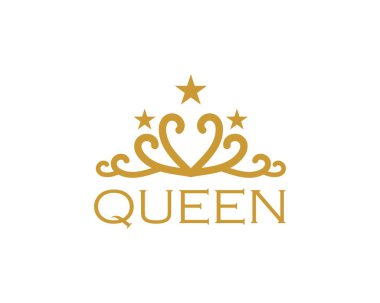 Crown logo ikonu vektör illüstrasyonu