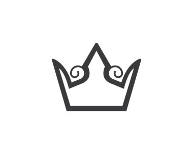 Crown logo ikonu vektör illüstrasyonu