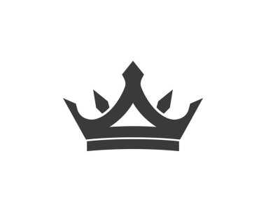 Crown logo ikonu vektör illüstrasyonu
