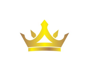 Crown logo ikonu vektör illüstrasyonu