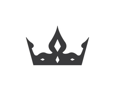 Crown logo ikonu vektör illüstrasyonu