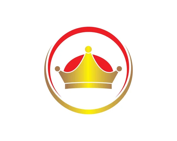 Krone Logo Symbol Vektor Illustration — Stockvektor