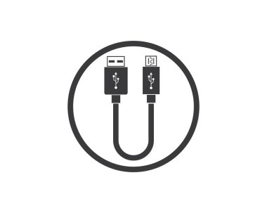 usb simge vektör illüstrasyonu 