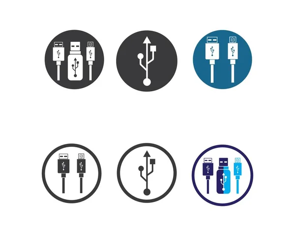 Usb pictogram vector illustratie — Stockvector