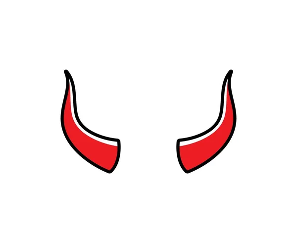 Djävulshorn, djur horn logotyp ikon vektor — Stock vektor