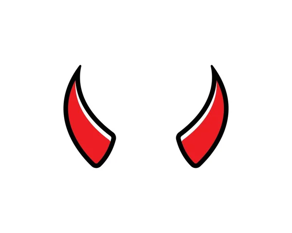 Duivel hoorn, dierlijke hoorn logo pictogram vector — Stockvector