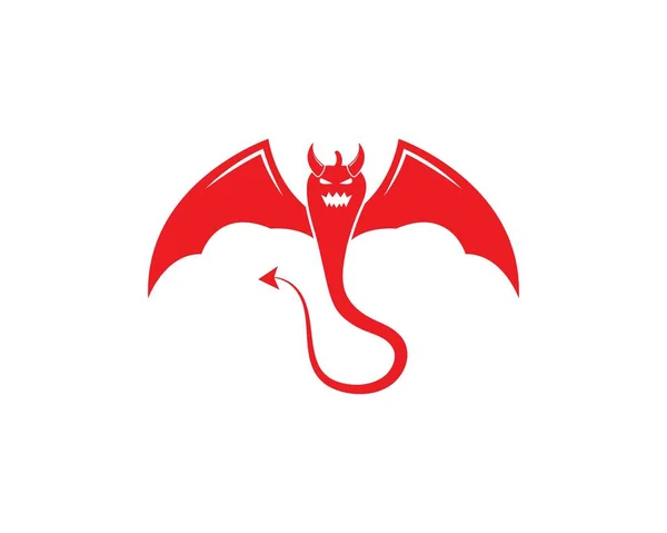 Diabo logotipo vetor modelo ilustração —  Vetores de Stock