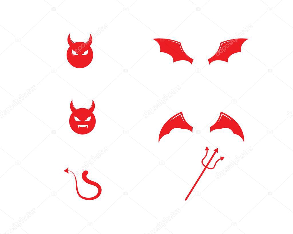 Devil logo vector template