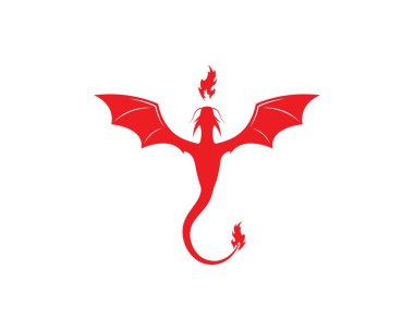 Dragon logo şablon vektörü
