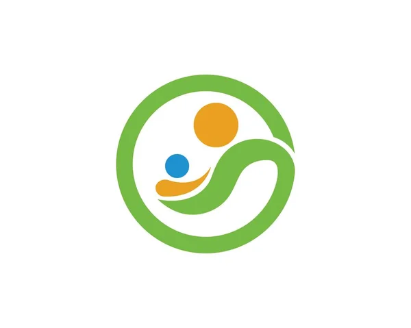 Adopción, comunidad y cuidado social Logo plantilla vecto — Vector de stock