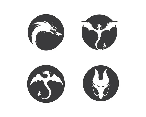 Вектор шаблону логотипу дракона — стоковий вектор