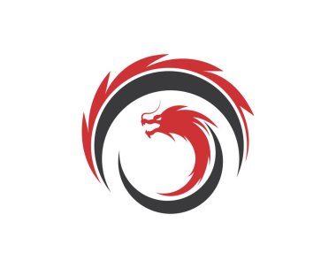 Dragon logo şablonu vekto