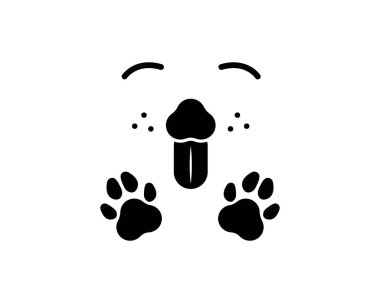 köpek logosu simgesi vektör şablonu