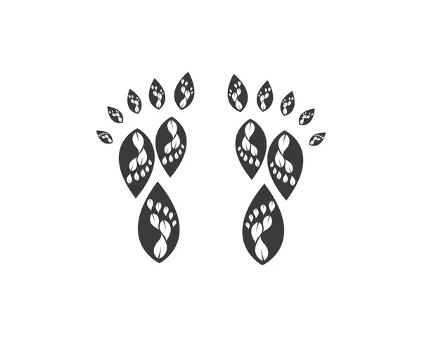 Ilustration des pieds Logo vecteur pour massage d'affaires, thérapeute — Image vectorielle