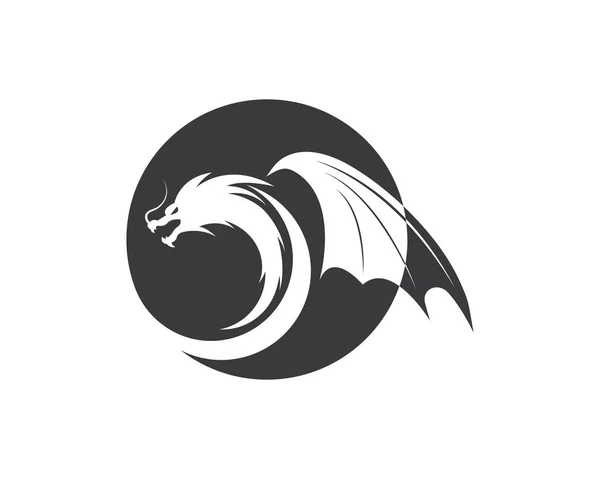 Drachen-Logo-Vorlage Vecto — Stockvektor