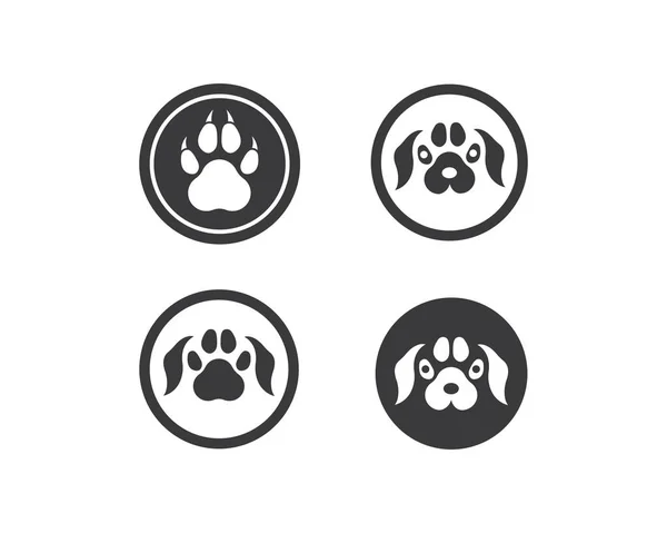 Paw logo icon of pet vector — Stock Vector