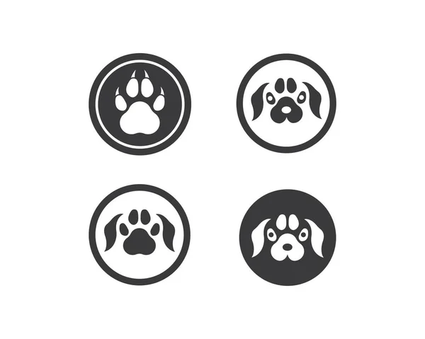 Icono del logotipo de pata del vector de mascotas — Vector de stock