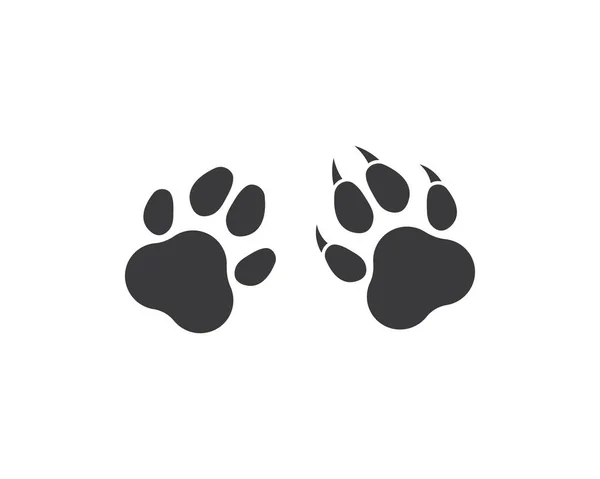 Pfote Logo Symbol der Tiervektorvorlage — Stockvektor