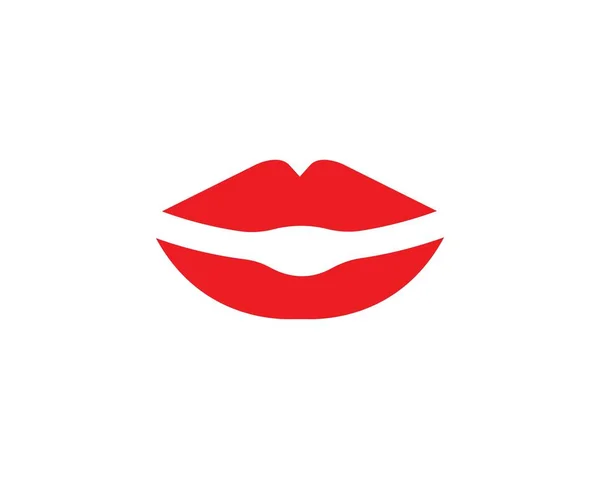 Lippen Icon Vektor Vorlage Design — Stockvektor