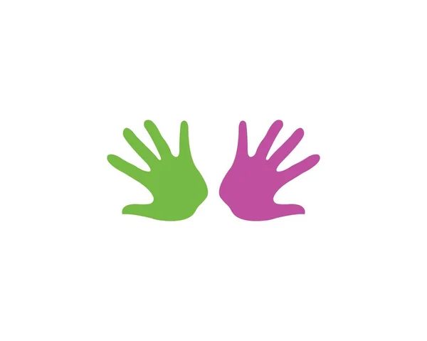 Modèle de logo de soins des mains icône vectorielle — Image vectorielle