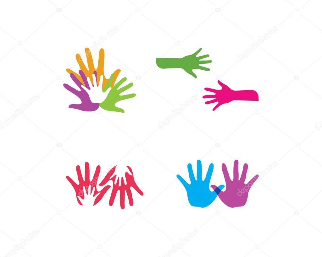 Hand Care Logo Template vector icon 