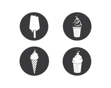 dondurma logo vecctor şablonu 