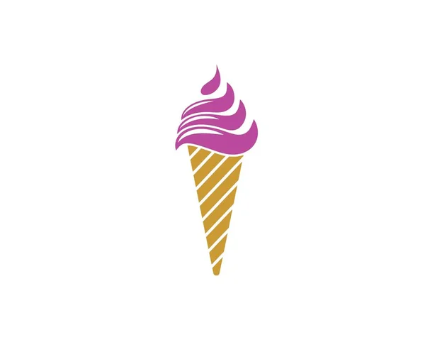 Ice cream logo vecctor template — Stock Vector