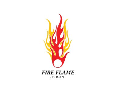Yangın alev Logo şablonu vektör simge petrol, gaz ve enerji logo