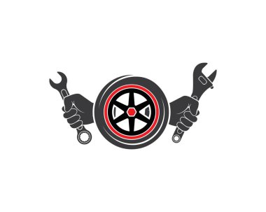 Otomotiv hizmeti illüstrasyonunun anahtar simgesi vektörü 