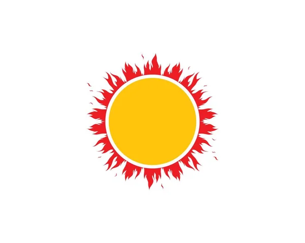 Шаблон векторного логотипа солнечной иллюстрации — стоковый вектор