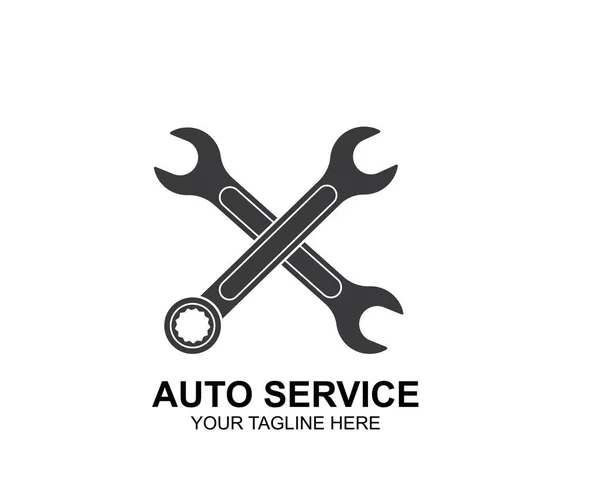 Ikona klucza wektor usługi motoryzacyjnej ilustracja — Wektor stockowy