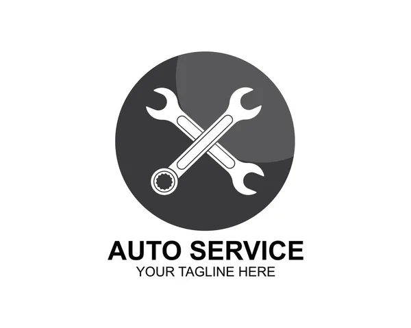 Vetor de ícone chave de ilustração de serviço automotivo — Vetor de Stock