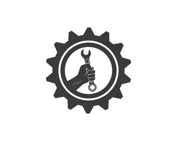 Wrench icon vector of automotive service illustration — Stock Vector