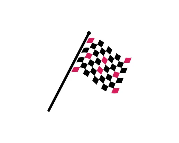 Ícone bandeira de corrida do vetor de ilustração automotif — Vetor de Stock