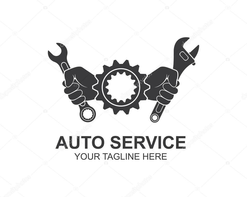 wrench icon vector of automotive service illustration 