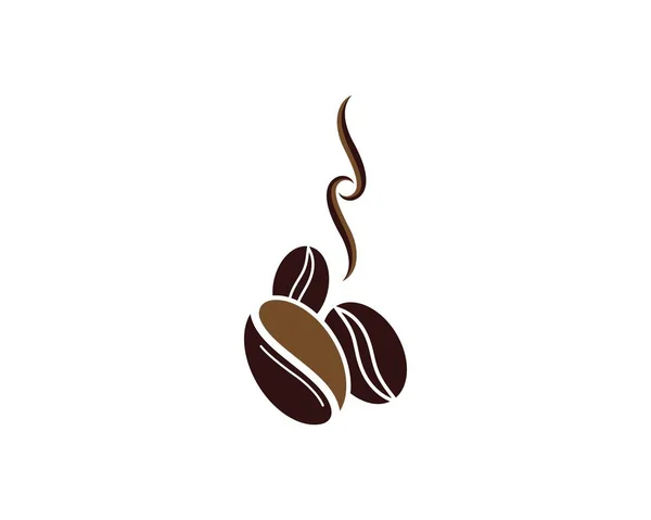 Feijões de café logotipo modelo vetor ícone —  Vetores de Stock